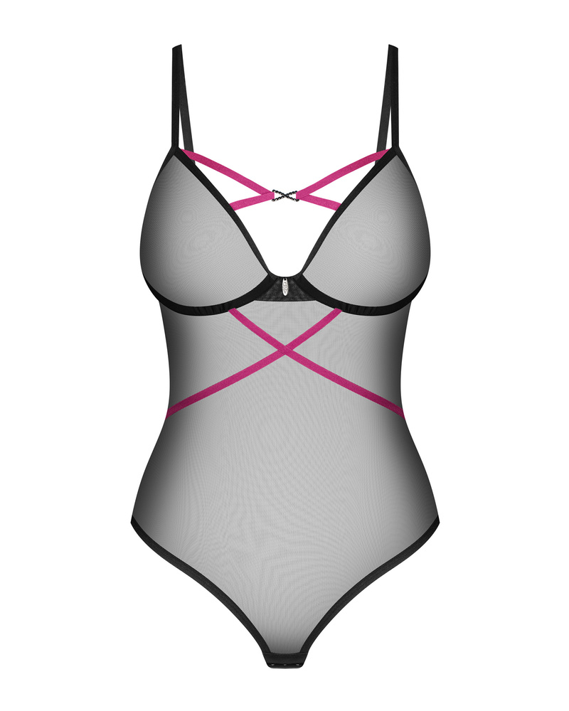 Czarne, prześwitujące body